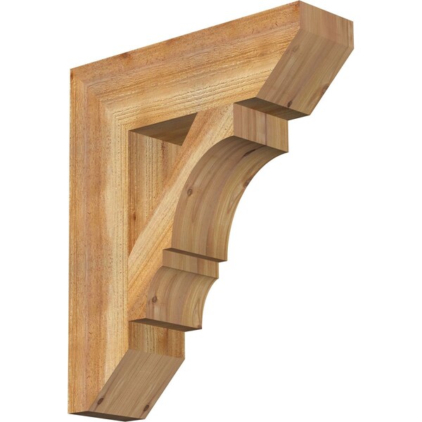 Ekena Millwork Balboa Slat Rough Sawn Bracket, Western Red Cedar, 6"W x 22"D x 26"H BKT06X22X26BOA06RWR - main